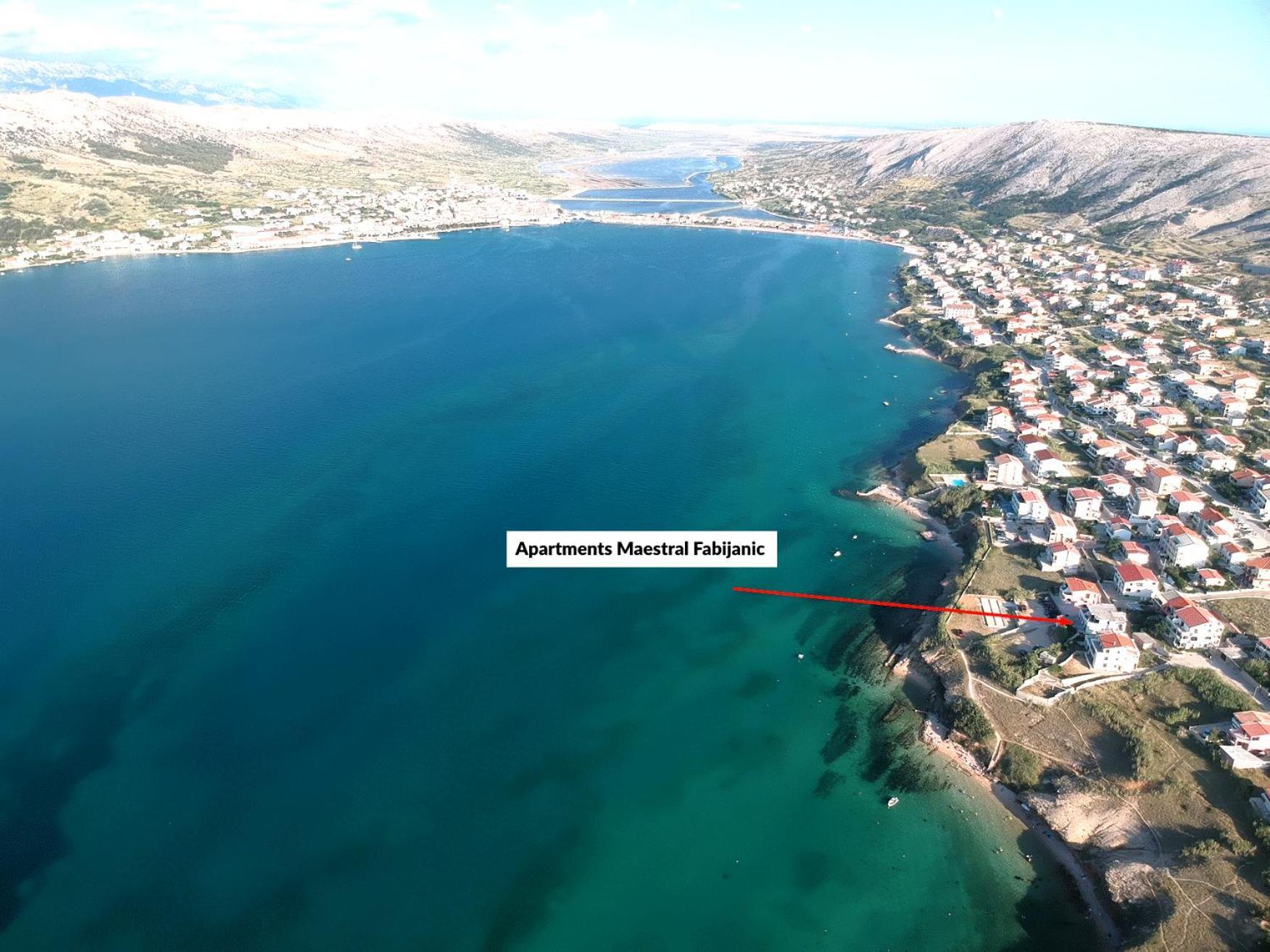 Apartmani Maestral Fabijanic Pag Town Buitenkant foto